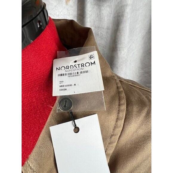 Socialite Dress Large Cocoa Womens Button Down Short Sleeve Dress - Picture 5 of 8